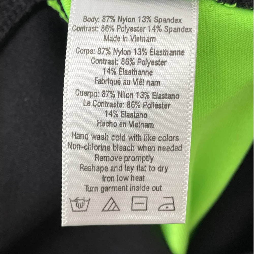 Alo Black/Yellow/Grey Ankle Mesh Athletic Women's  Leggings S - Picture 6 of 6